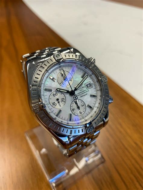 breitling quartz chronomat a13356|breitling mother of pearl.